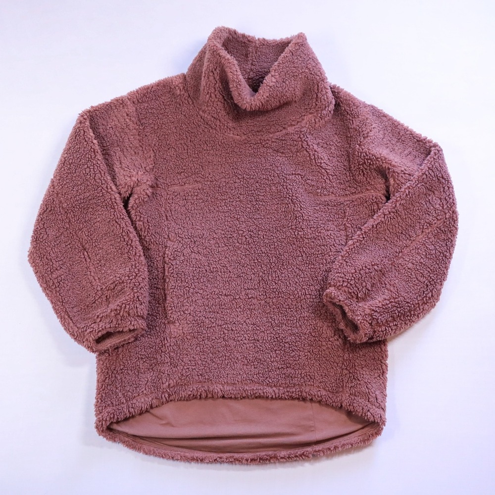 Lululemon Warmth Restore Pullover Women Size 2 Smoky Topaz Sherpa Fleece Funnel